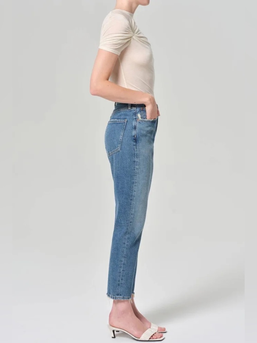 Agolde Riley Straight Jeans Size 24 - Picture 3 of 13